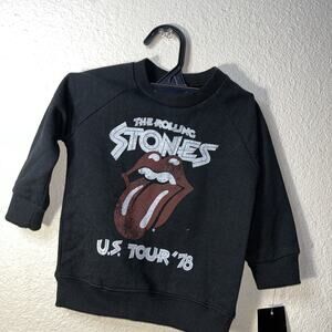 The Rolling Stones Baby Crewneck Black Sweatshirt 3-6 Months